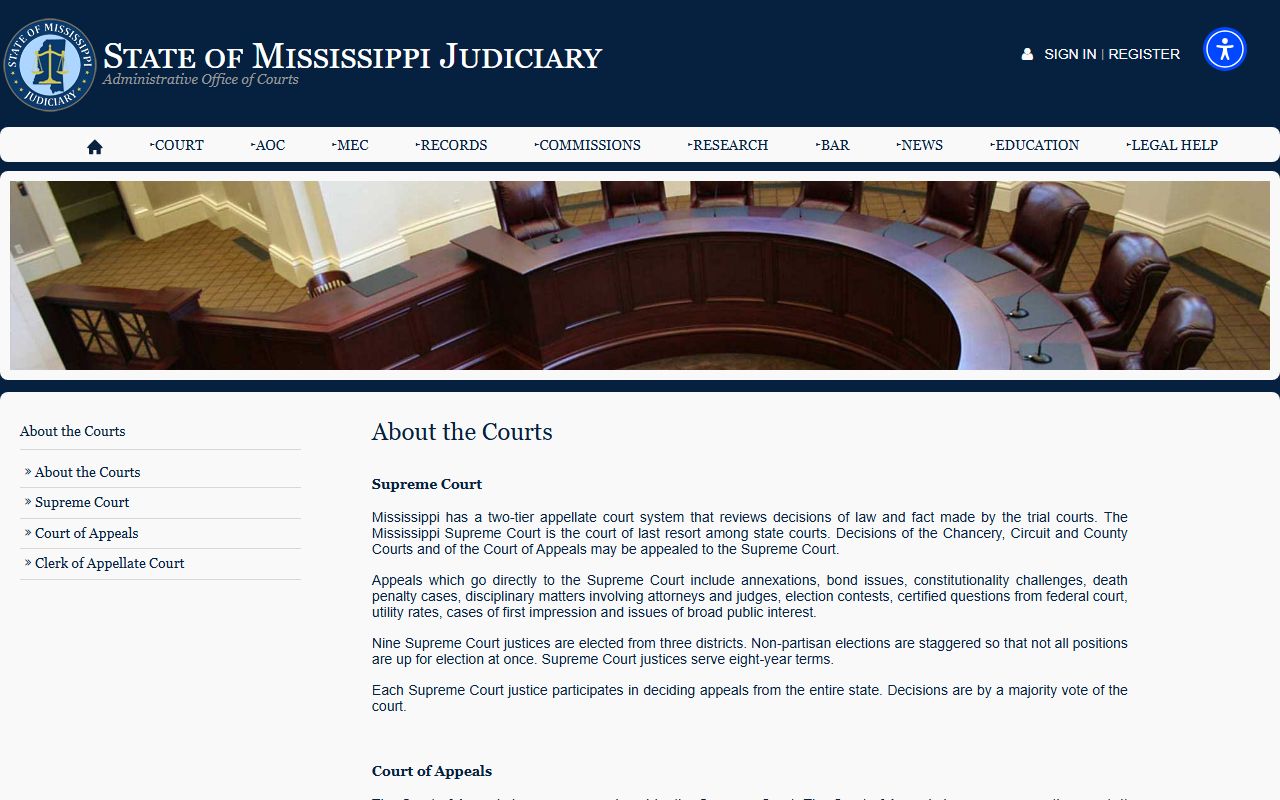 Newton County court dockets and the Mississippi court hierarchy