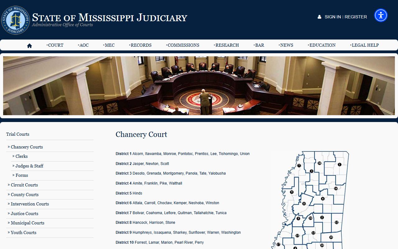 Newton County Chancery Court dockets and equity record matters