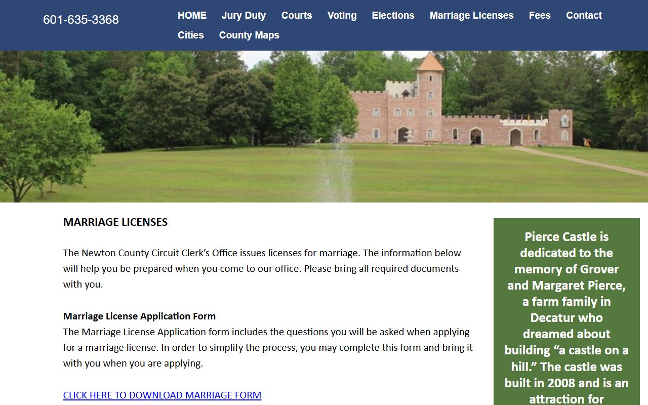 Newton County marriage and divorce records